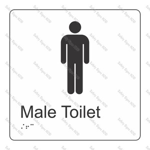 CYO|BR08 - Male Toilet Braille Sign 160 x 160mm