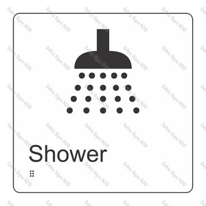 CYO|BR10 - Shower Braille Sign 160 x 160mm