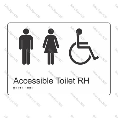 CYO|BR15 - Accessible Toilet RH Braille Sign 270 x 180mm
