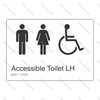 CYO|BR16 - Accessible Toilet LH Braille Sign 270 x 180mm