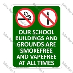 Smokefree and Vapefree School Sign